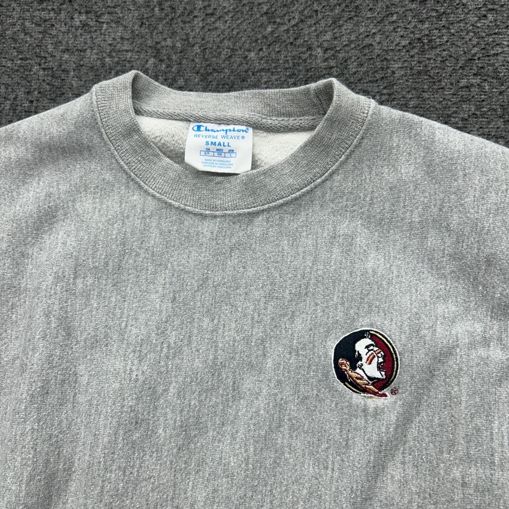 Champion Reverse Weave Florida State Seminoles Sweatshirt Gray Small FSU